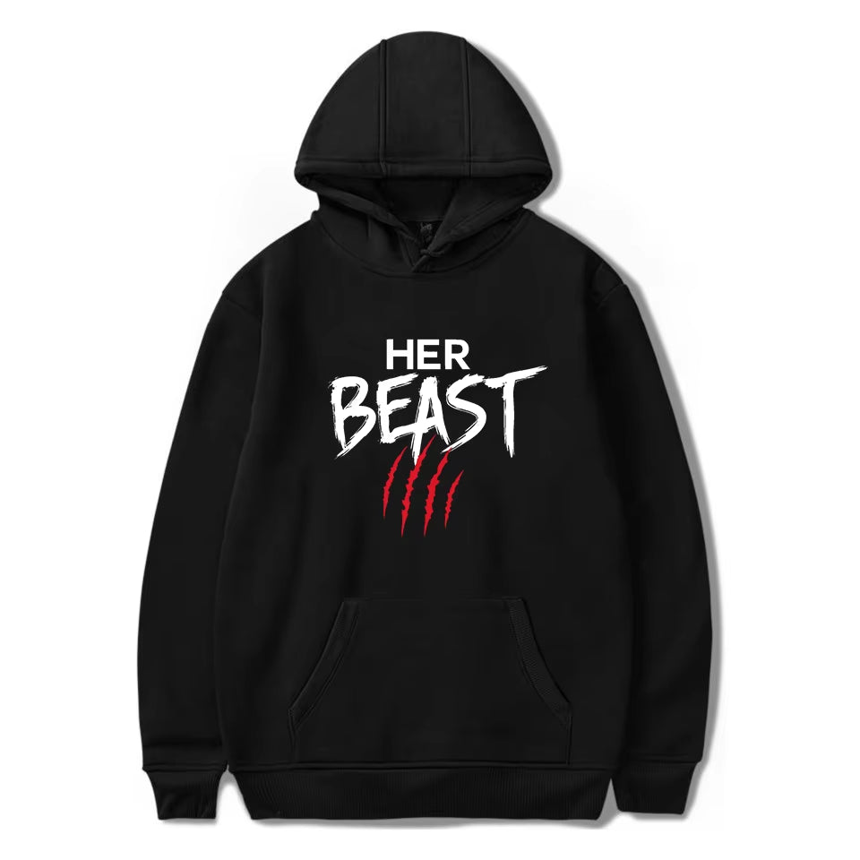 Hoodies Couple « HER BEAST / HIS BEAUTY » – Pour Lui & Elle