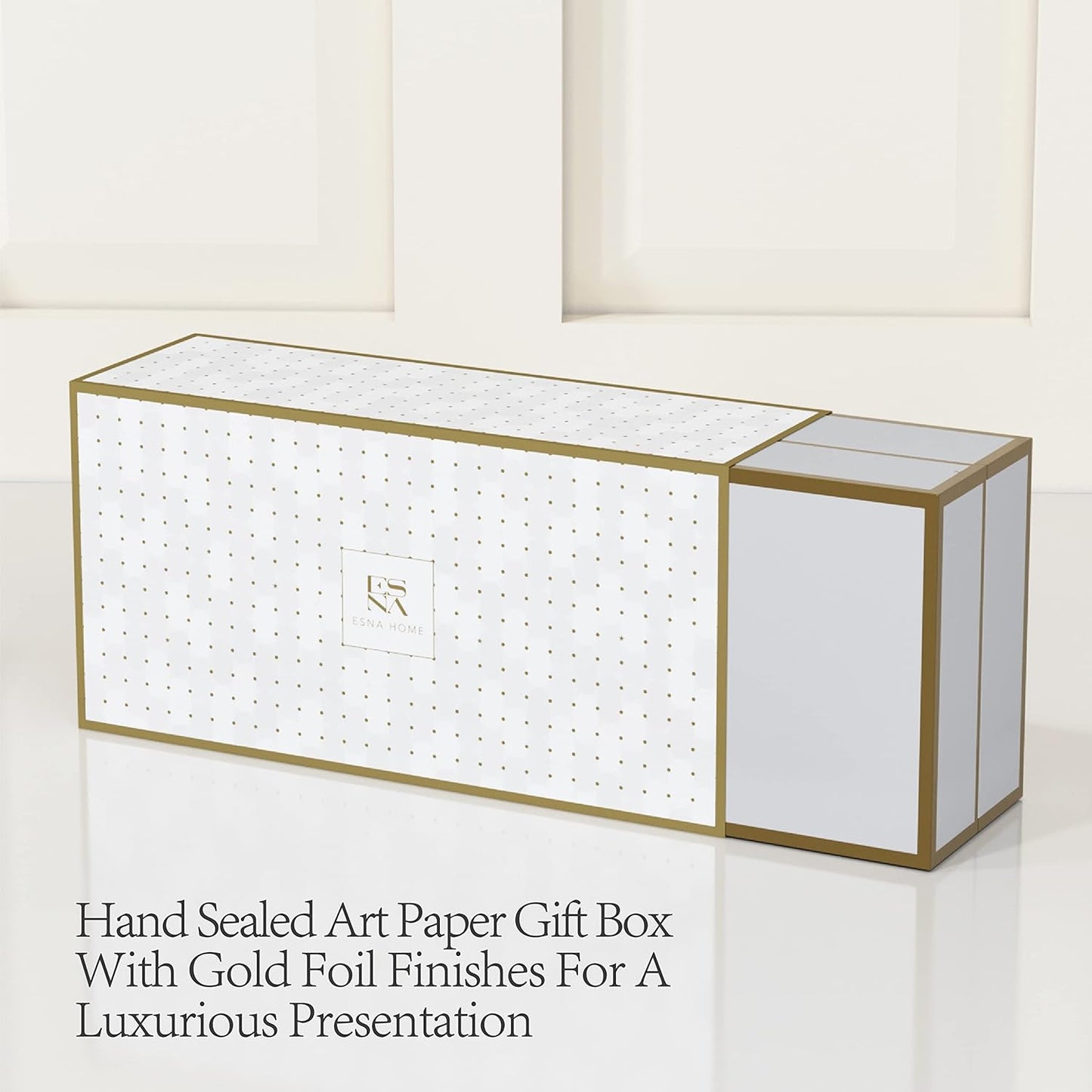 Coffret PRESTIGE Trio de Bougies Parfumées – Châtaigne & Santal | Champagne & Crème Fouettée | Thé Blanc