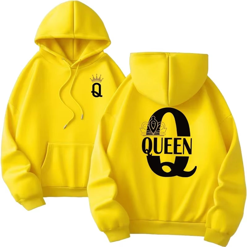 Hoodies Couple « KING / QUEEN » – Pour Lui & Elle | 7 couleurs disponibles