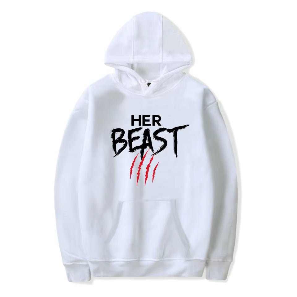 Hoodies Couple « HER BEAST / HIS BEAUTY » – Pour Lui & Elle