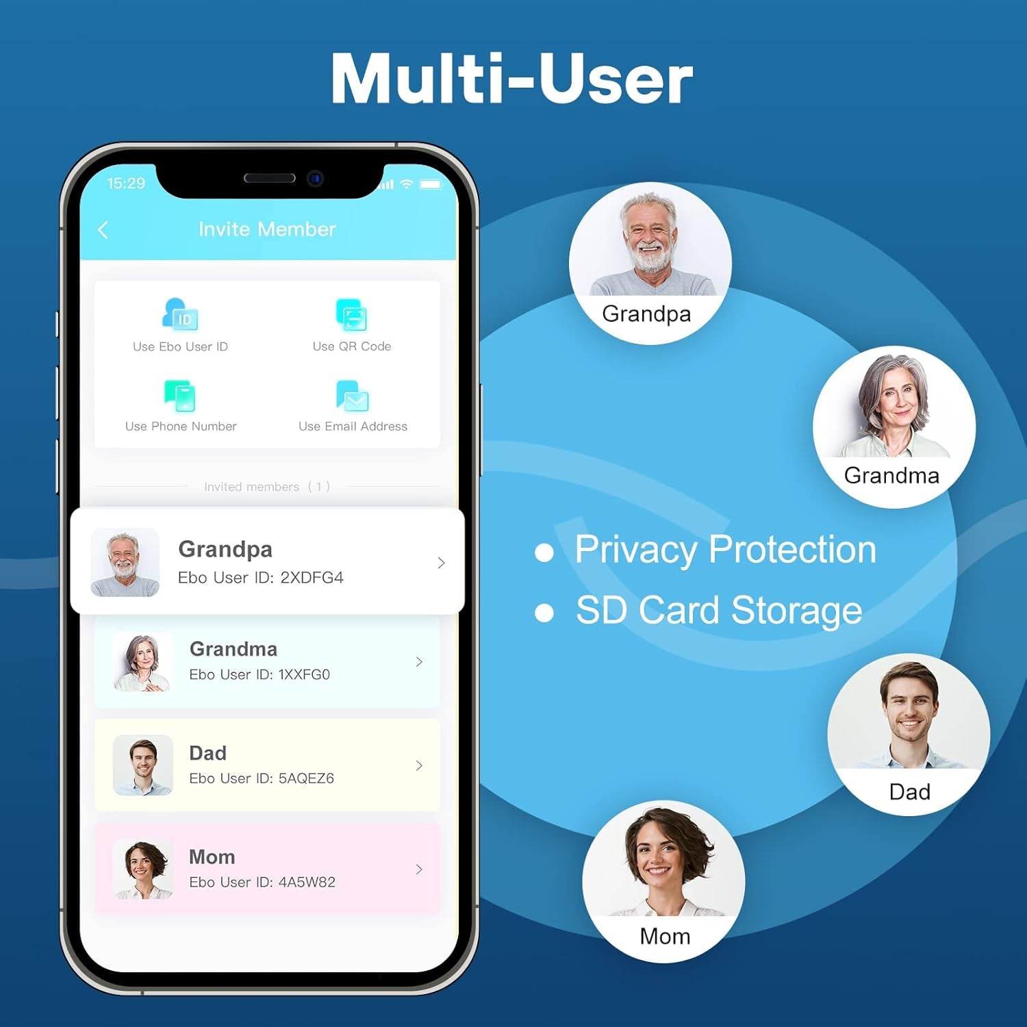 Robot Caméra WiFi 1080P avec Audio et Vidéo en Temps Réel | Restez en Communication à Distance