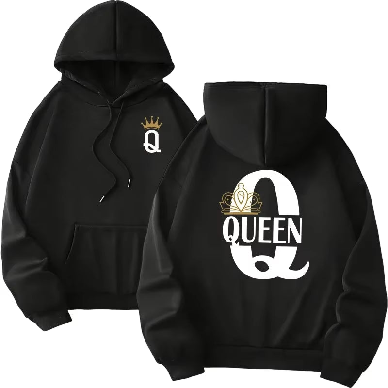 Hoodies Couple « KING / QUEEN » – Pour Lui & Elle | 7 couleurs disponibles