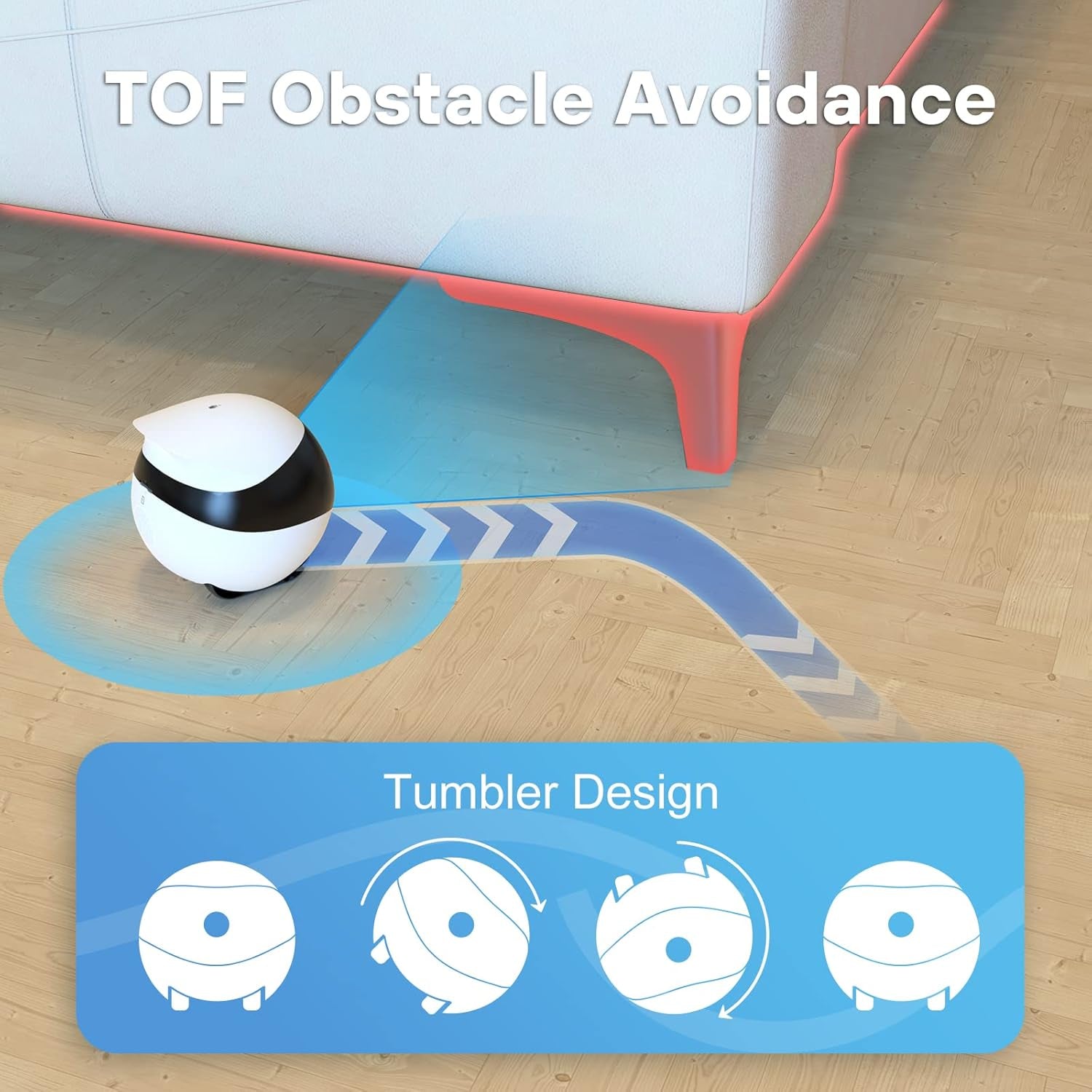 Robot Caméra WiFi 1080P avec Audio et Vidéo en Temps Réel | Restez en Communication à Distance