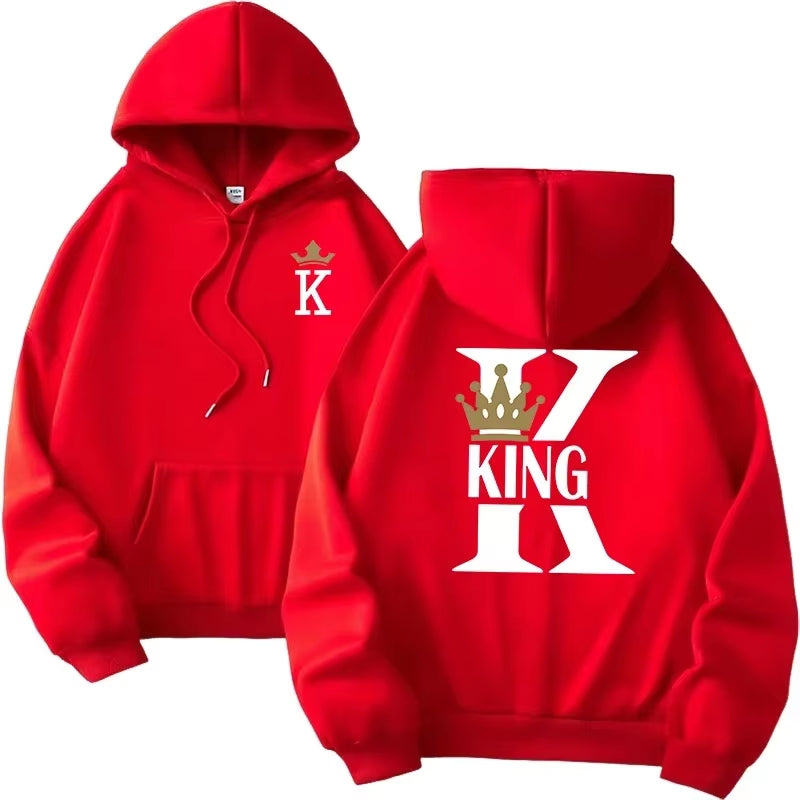 Hoodies Couple « KING / QUEEN » – Pour Lui & Elle | 7 couleurs disponibles