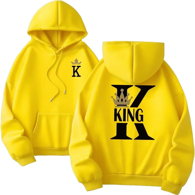 Hoodies Couple « KING / QUEEN » – Pour Lui & Elle | 7 couleurs disponibles