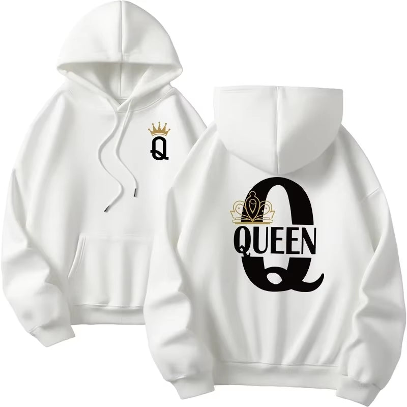 Hoodies Couple « KING / QUEEN » – Pour Lui & Elle | 7 couleurs disponibles