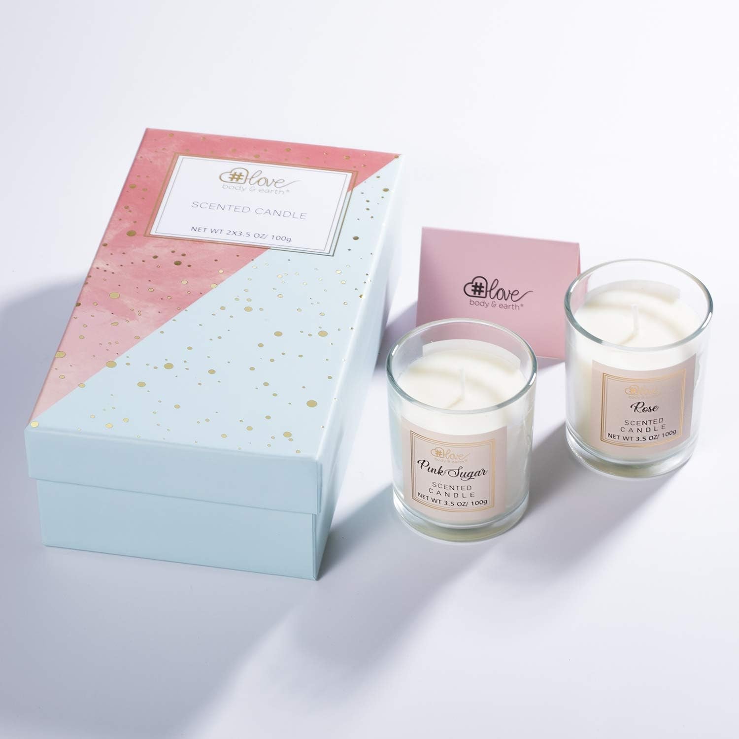 Coffret Raffiné de Bougies Parfumées – Rose & Sucre Rose