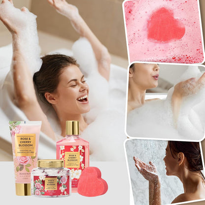 Édition spéciale Saint-Valentin | Coffret Spa PREMIUM – Rose & Fleur de Cerisier