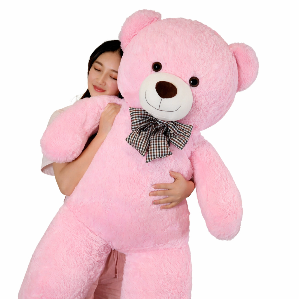 Ours en peluche GÉANT 105 cm – Brun, Blanc ou Rose