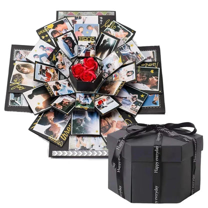 Coffret photo hexagonal – Une surprise pleine de souvenirs