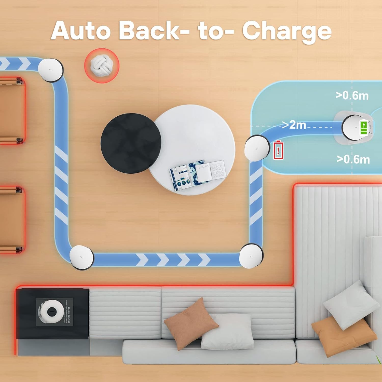 Robot Caméra WiFi 1080P avec Audio et Vidéo en Temps Réel | Restez en Communication à Distance