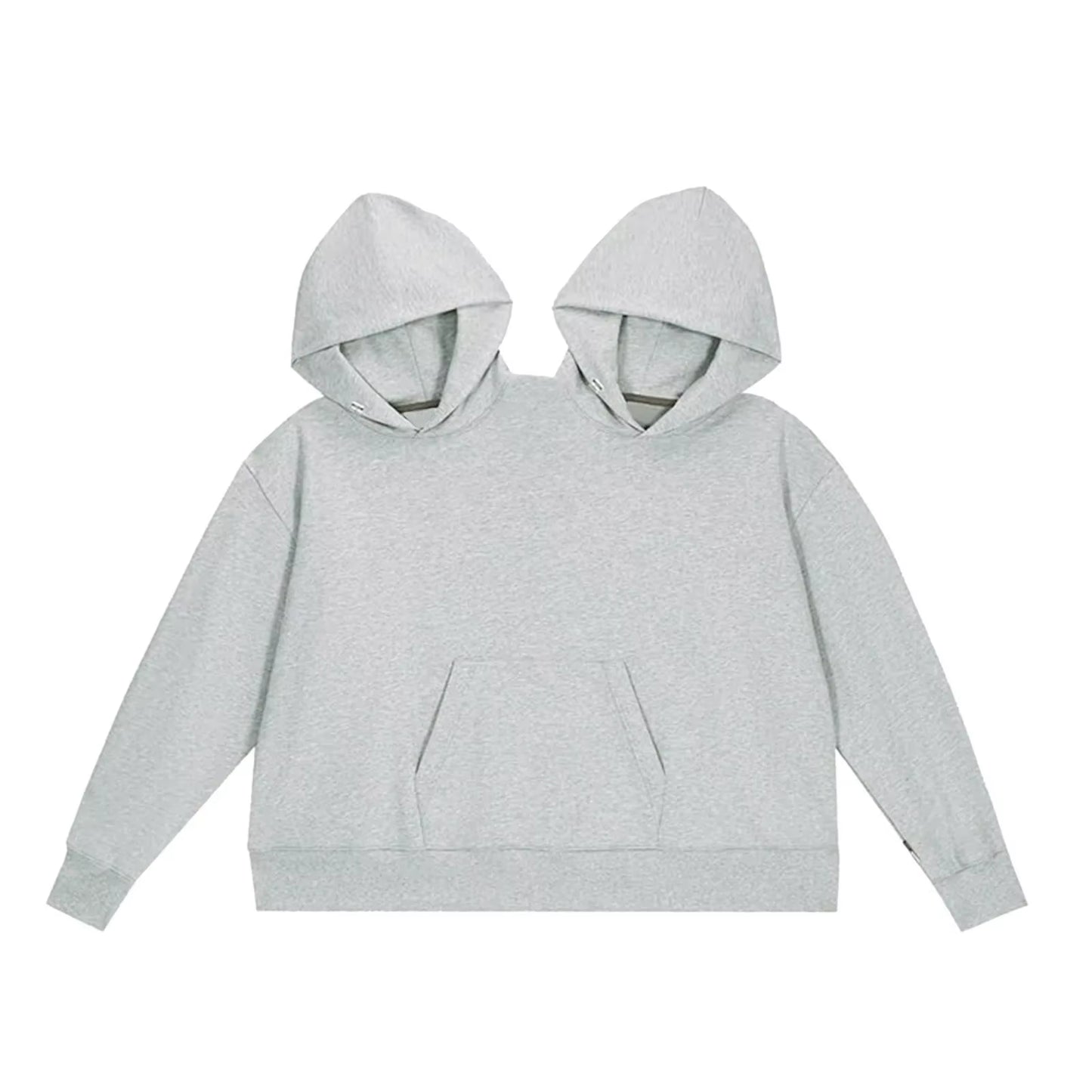 Hoodie double pour deux personnes – Pour Lui & Elle | Noir, Gris ou Blanc