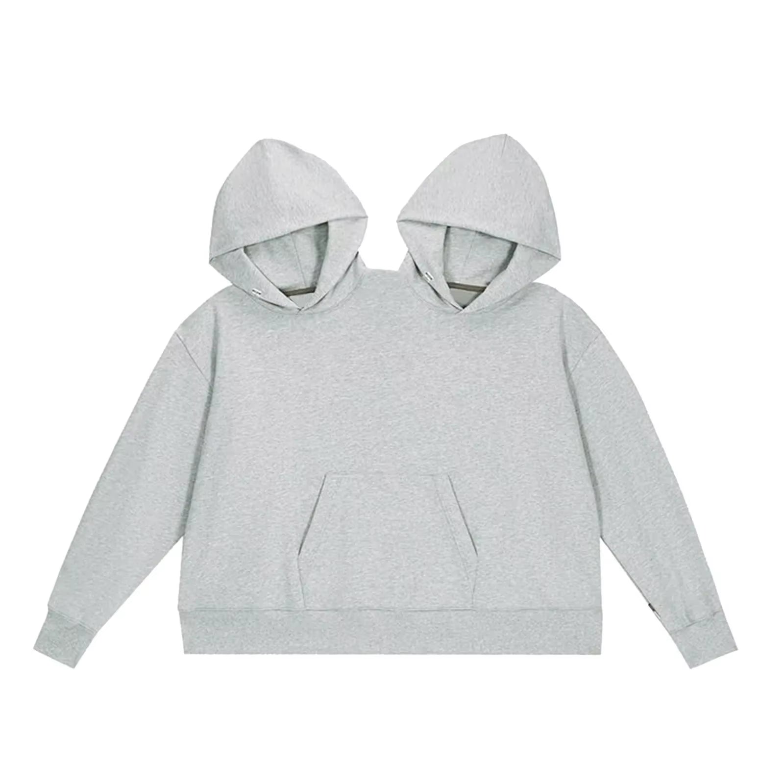 Hoodie double pour deux personnes – Pour Lui & Elle | Noir, Gris ou Blanc