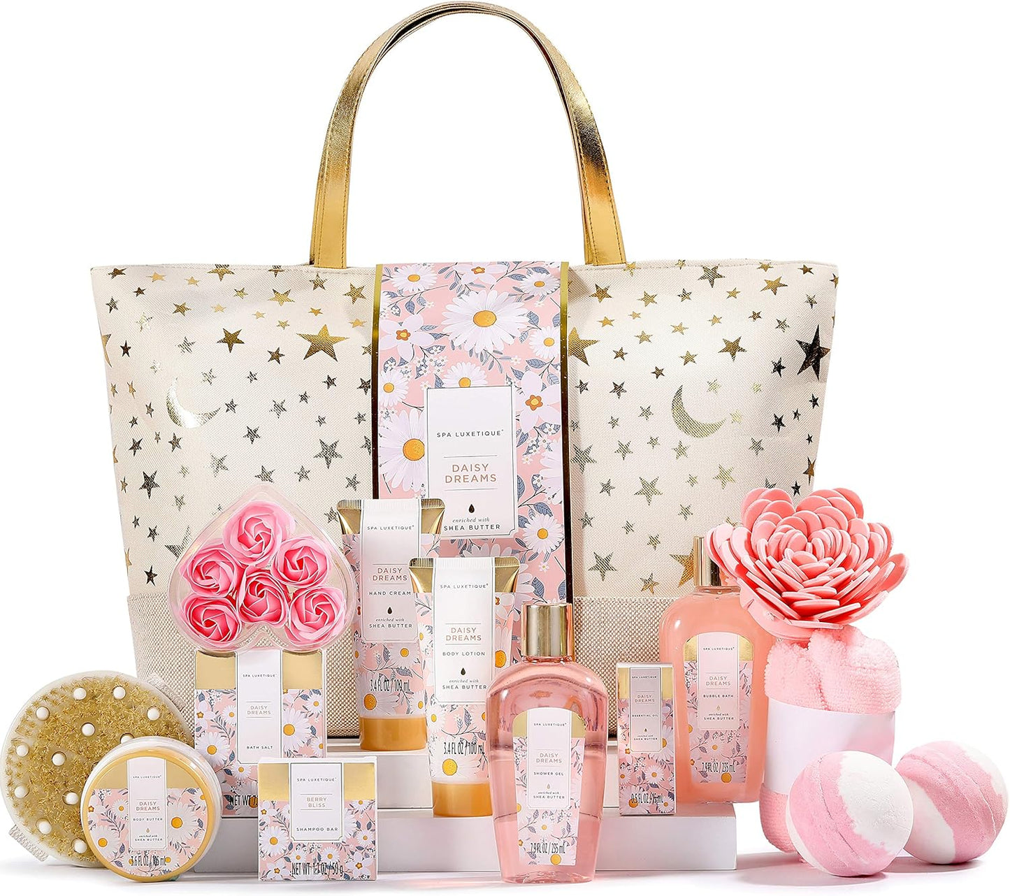 Coffret spa pour femme – Parfum au choix : Lavande · Rose · Fleur de marguerite · Jasmin blanc