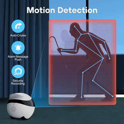 Robot Caméra WiFi 1080P avec Audio et Vidéo en Temps Réel | Restez en Communication à Distance